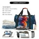 thumbnail image 5 of Disketp Modern Art Red And Blue Colors Bolsa de Viaje Tipo Duffle, Bolso de Mano para Fin de Semana para Mujer, Bolsa de Gimnasio Ligera para Hombre, Esencial para Viajes, 5 of 7