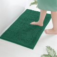thumbnail image 3 of Green Bathroom Rug, Extra-Soft Plush Bath Shower Bath Mat, Chenille Microfiber Material, Super Absorbent Shaggy Bath Rug. Machine Wash & Dry (15 x 23, Kelly Green), 3 of 8
