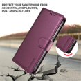 thumbnail image 5 of For Google Pixel 9a 6.3inch Phone Case Wallet, RFID Blocking Magnetic Buckle Flip Leather TPU Cover with Card Holder Wrist Strap Shockproof Phone Case,Purple,For Google Pixel 9a, 5 of 9