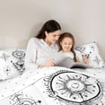 thumbnail image 4 of Homewish Retro Boho Moth 7-Piece Twin Bedding Sets,Bohemain Style Bedding Comforter Set,Gothic Moon Print Sheet Sets For Girls Kids,Ultra Soft Home Decor Reversible, 4 of 8