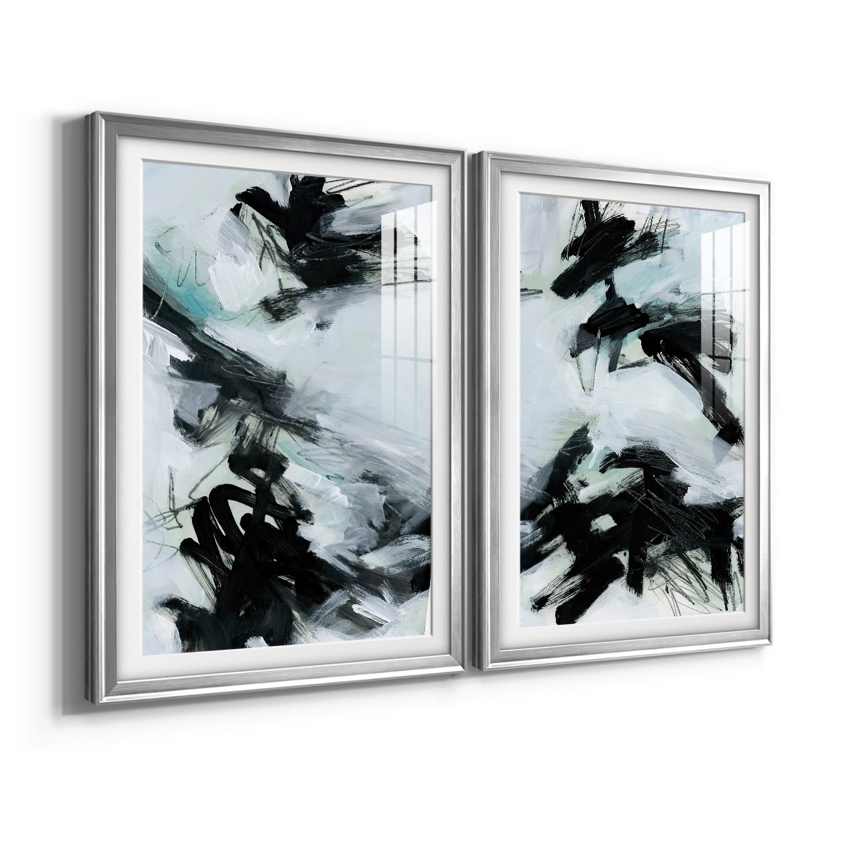 Wexford Home Ocean Current I Premium Framed Print, 30.5" x 42.5" - Ready to Hang, Silver (Set of 2)