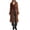 Coffee, variant on Women's Floral Lace Cardigan Vintage Boho Ruffle Duster Cover Up Deep V Neck Long Sleeve Semi Sheer Breathable Open Front Maxi Length