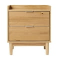 thumbnail image 4 of Pemberly Row 20" Solid Wood 2-Drawer Nightstand with Gallery - Natural, 4 of 6