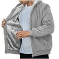 thumbnail image 7 of M-4X Big & Tall Jackets for Men Plus Size Fleece Lined Zip Up Hoodies & Sweatshirts with Pockets Long Sleeve Color Block Thermal Warm Outerwear Coats, 7 of 7