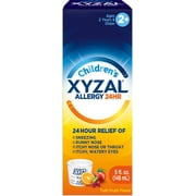Xyzal 24 Hour Children's Antihistamine Medicine for Kids Allergy Relief, 2.5 mg Levocetirizine, Bubble Gum Flavor, 5 fl oz (Pack of 3)