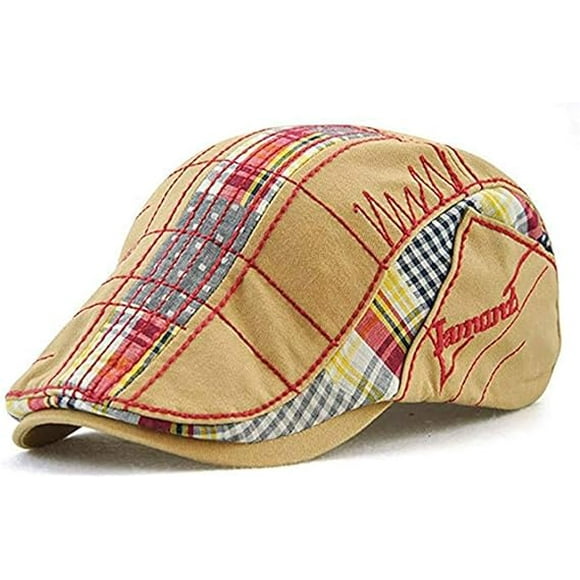 Men Beret Hat Cotton Buckle Adjustable Newsboy Hats Cabbie Gatsby Cap