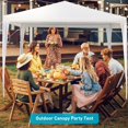 thumbnail image 5 of 10x10 Party Tent, Outdoor Tents for Parties, White Wedding Tent, Event Tent, Canopy Tent with 3 Removable Sidewalls, Big Gazebo Tent for Backyard, Garden, 5 of 9
