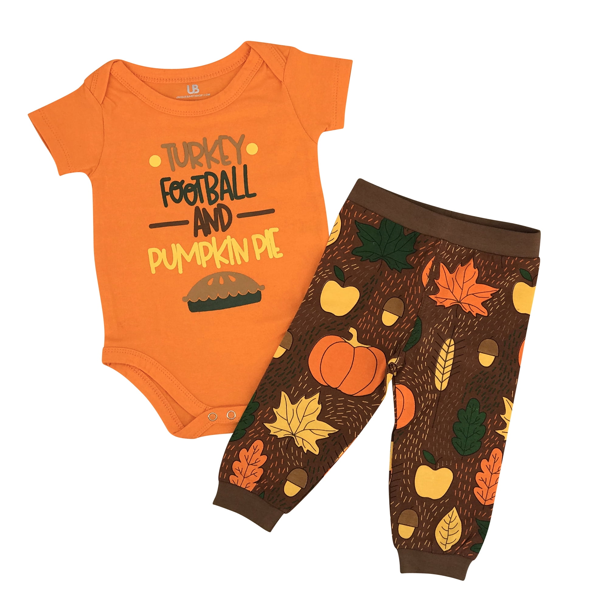 Boys Turkey Football Pie My 1st Thanksgiving Outfit 9 Months Walmart