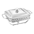 thumbnail image 3 of Tnarru Plat Anti-Frottement en Acier Inoxydable Poêle à Aliments Résistant à l'Usure Ensemble de Réchauds de Buffet avec Poêle à Eau Plateau Chauffant pour Restaurant Buffet, 3 of 8