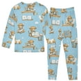 thumbnail image 2 of joogoo Highland Cattle Reading Pajamas Set Long Sleeve Soft Cotton Sleepwear 2 Piece 24M, 2 of 7