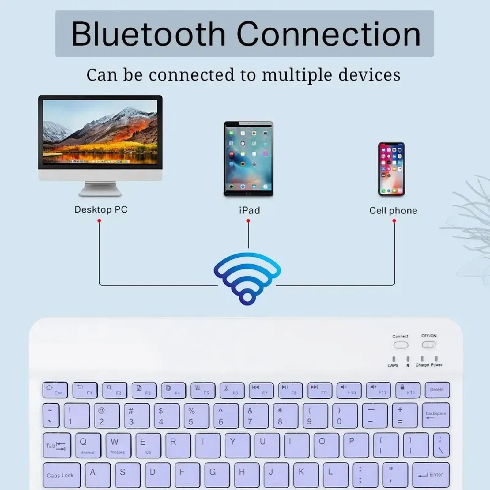 Universal Wireless Bluetooth Mouse BT English Keyboard For iPad 10th Air 2 Generation Phone Tablet Portable For Xiaomi Android