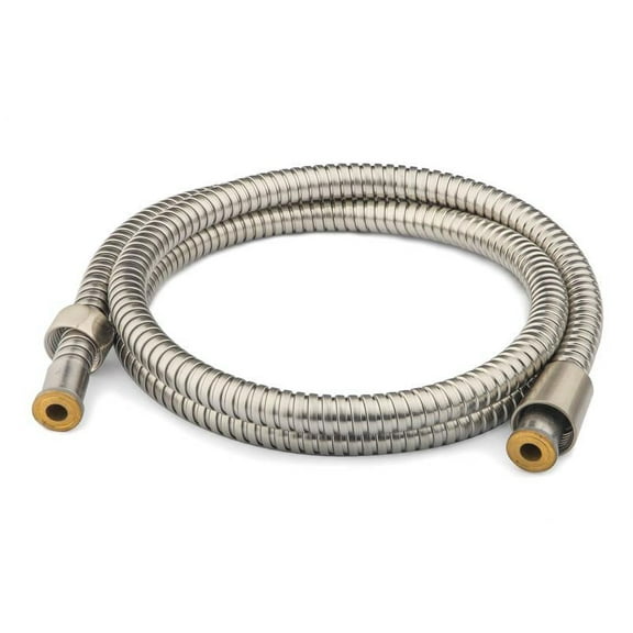 Ana Bath Extra Long/Flexible 96 Inch (8 ft) Stainless Steel Shower Hose with 2 Anti-Twist brass nuts (Spot Resist Brushed Nickel)