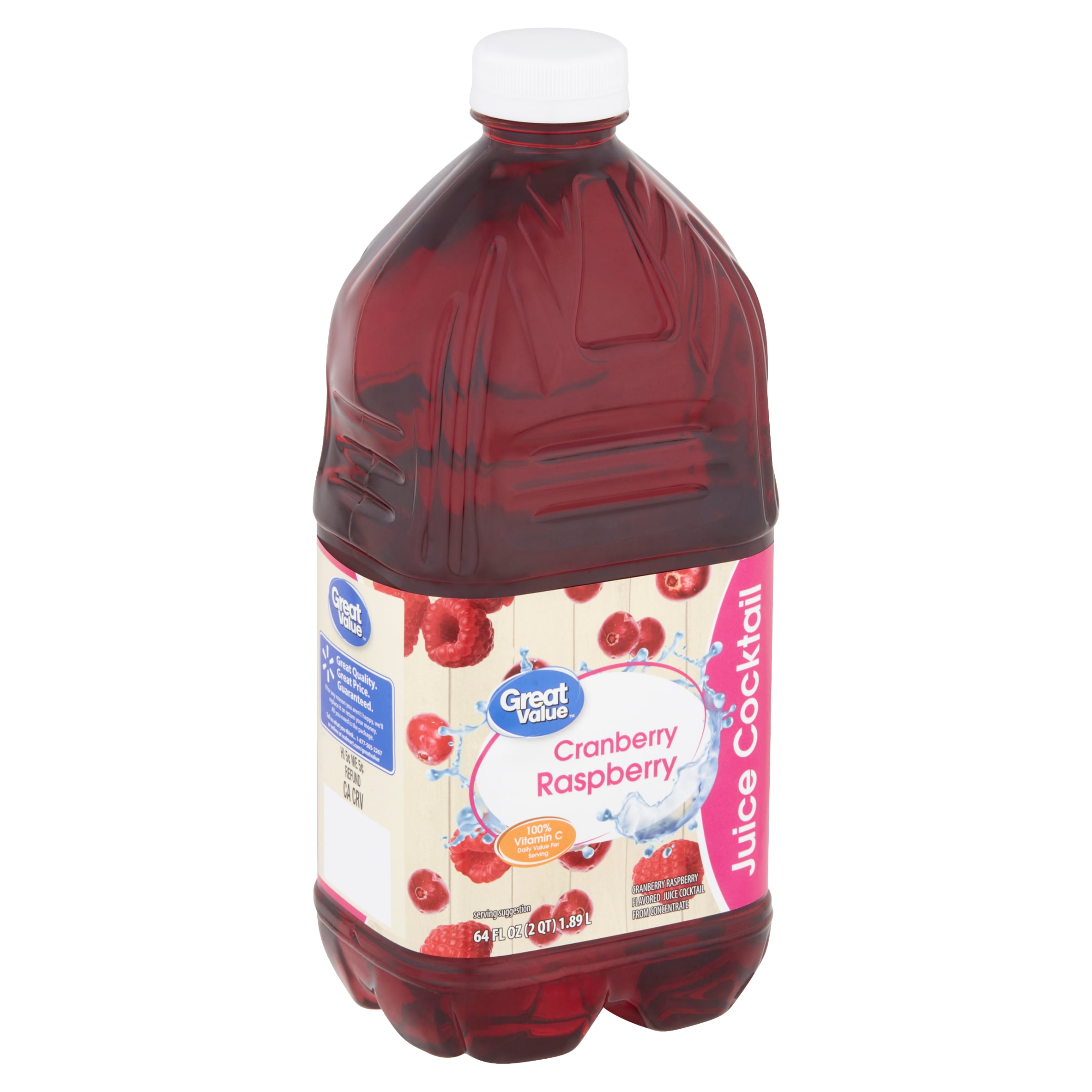Great Value Cranberry Raspberry Juice Cocktail, 64 fl oz