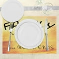 thumbnail image 2 of Ambesonne Yellow Place Mats Set of 4, Message Family, Standard Size, Yellow Marigold Black, 2 of 5