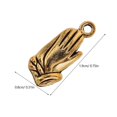 thumbnail image 2 of Hands Pendant Alloy Prayer Charms for Jewelry Making 100Pcs Golden, 2 of 5