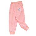 thumbnail image 2 of Spazoro Kids Girls Sweatpants, Warm Cotton Fall Winter Printed Casual Pants for Toddler Girls Pink Size 1 T, 2 of 3