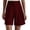 Wine, variant on HOWPAY Baggy Shorts for Women Relaxed Fit Elastic High Waisted Bottoms Solid Color Casual Stretchy Summer Cycling Beach Vacation Clothes Beige L