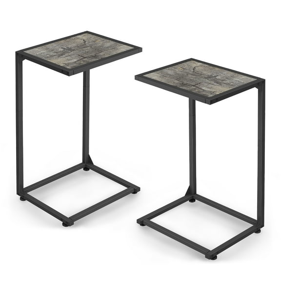 23.37 inch tall C Table (Set of 2) - Dark Gray
