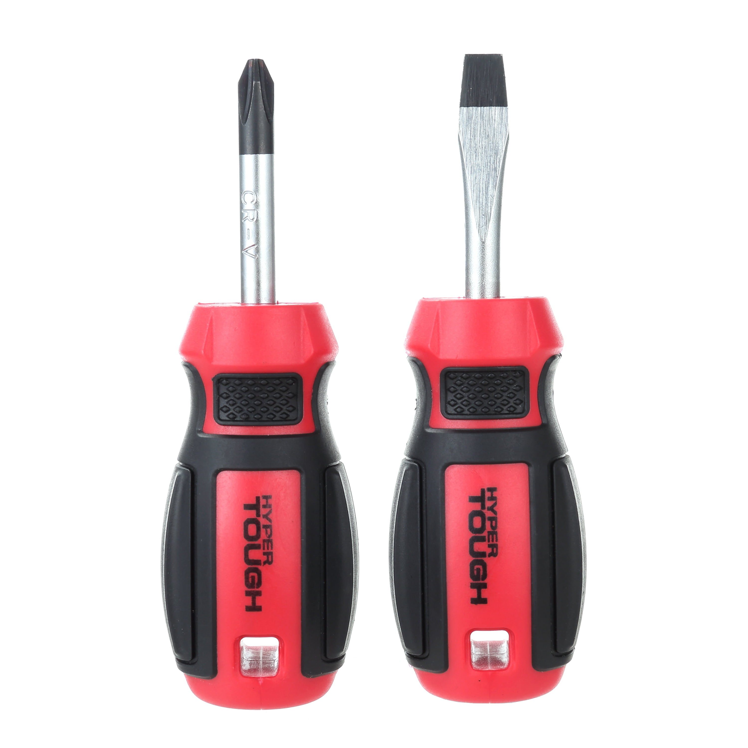 Hyper Tough Ht 2pc Stubby Screwdriver Set