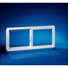 Duo Corp 3214SLID Double Slider Basement Window, 32 X 14 in, Vinyl