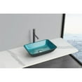 thumbnail image 5 of Arete Rectangular Tempered Glass Vessel Bathroom Sink in Blue, 5 of 6