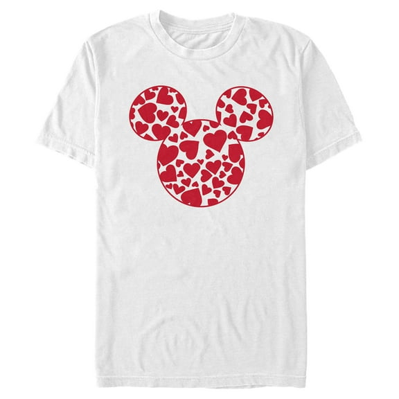 Men's Mickey & Friends Mickey and Friends Heart Silhouette Graphic Tee White 2X Large