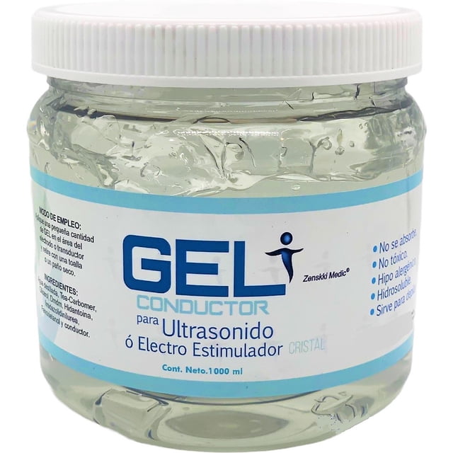 Gel Conductor Transparente Facial y Corporal Ultrasonido 1000ml ZENSKKI MEDIC
