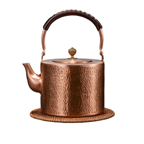 Retro Kettle, Copper Teapot, Handmade Hammered Stovetop Teapot, Handcrafted Copper Tea Kettle, For Home Kitchen Hotel 2L