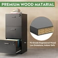 thumbnail image 4 of 3 Drawer File Cabinet with Lock, Vertical Wood Filing Cabinet for Home Office, Printer Stand for Letter and A4 Size, Black, 4 of 17