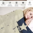 thumbnail image 3 of PRATYUS 4th of July, Memorial Day Independence Day Red Stripe Blue Star Flannel Throw Blanket for All Seasons Blanket Exquisite Gifts 40x50in, 3 of 6