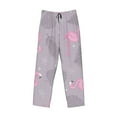 thumbnail image 4 of Daiia Men'S Pink Flamingo Pants,Bottoms Sleep Lounge,Pajama Pants,Pj Bottoms Drawstring And Pockets-Small, 4 of 9