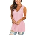 thumbnail image 5 of Fantaslook Womens Tank Tops Summer V Neck T Shirts Sleeveless Tops Side Split Tanks, 5 of 7
