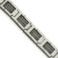 thumbnail image 1 of Fil d'Acier Inoxydable Brossé & Poli Bracelet 8.5in, 1 of 2