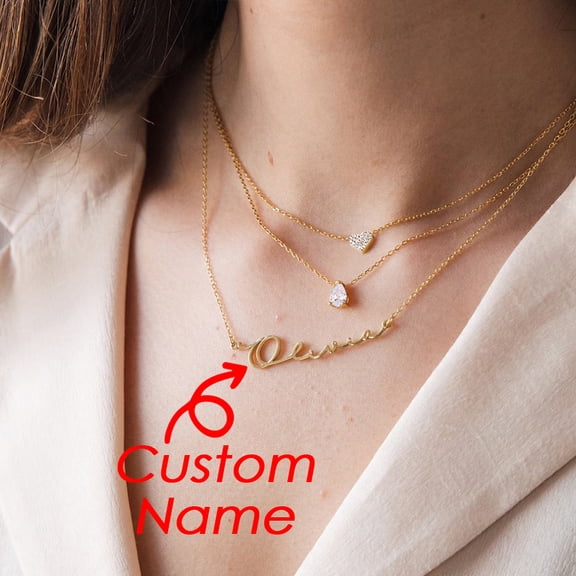 Teardrop Diamond Necklace Luxury Water Drop Pendant