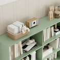 thumbnail image 3 of Homfa 74.3” Double Wide 6-Tier Bookcase, Extra Large Wooden Freestanding Display Bookshelf for Home Office Living Room, Green, 3 of 8
