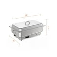 thumbnail image 2 of Riedhoff 2 Pack 9QT Food Servers and Warmers Stainless Steel with 1 Full-size Pan & 2 Half-size Pan, 2 of 7