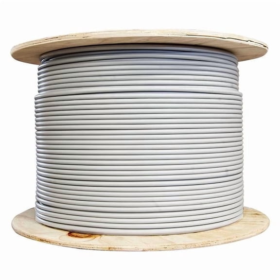 CableWholesale Bulk Shielded Foil Twisted Pair Cat6a Ethernet Cable, Stranded, Spool, Gray - 1000 ft.