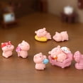 thumbnail image 4 of Set de figuras de cerdos en miniatura | 6 piezas de figuras familiares de cerdos lindos | Adornos de jardín de bricolaje | Decoraciones de adornos para pasteles de escritorio para el hogar | Mini, 4 of 7