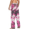 thumbnail image 5 of Men's Pajama Pants with Pockets Sleepwear Lounge Pants Stretch Casual Camo Pink Camouflage, 5 of 6