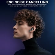 True Wireless Earbuds, Bluetooth Headphone with Smart LED Display Charging Case, Black