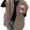 tan, variant on Women's Sleeveless Fleece Vest, Stand Collar Button Down Loose Fit Sherpa Outerwear Gilet
