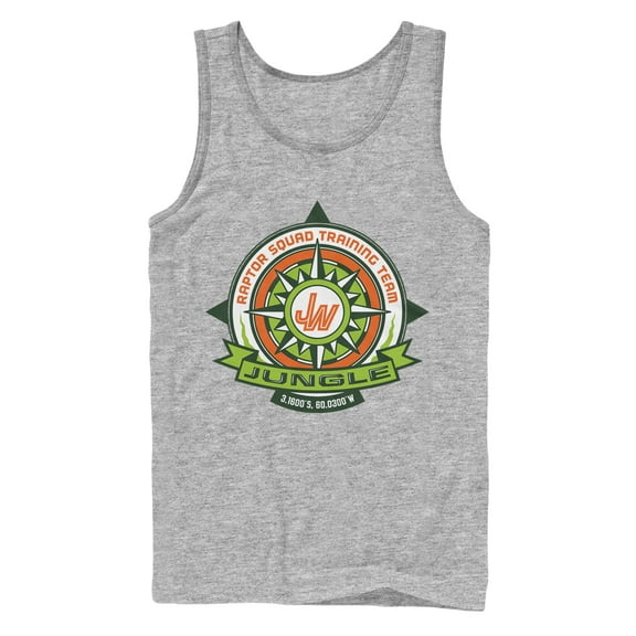 Men's Jurassic World Raptor Training Squad  Tank Top Athletic Heather 2X Large
