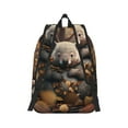thumbnail image 2 of Rateoe Cute Fallen Leaf Koala Pattern Canvas College Laptop Backpack,Travel Daypack,Durable Rucksack Travel Notebook Bag School Backpack Book Bag for Men Women-Medium, 2 of 7