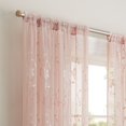 thumbnail image 2 of Waverly Sherry Floral Lace Sheer Rod Pocket Curtain Panel, Blush, 54 x 63, 2 of 7