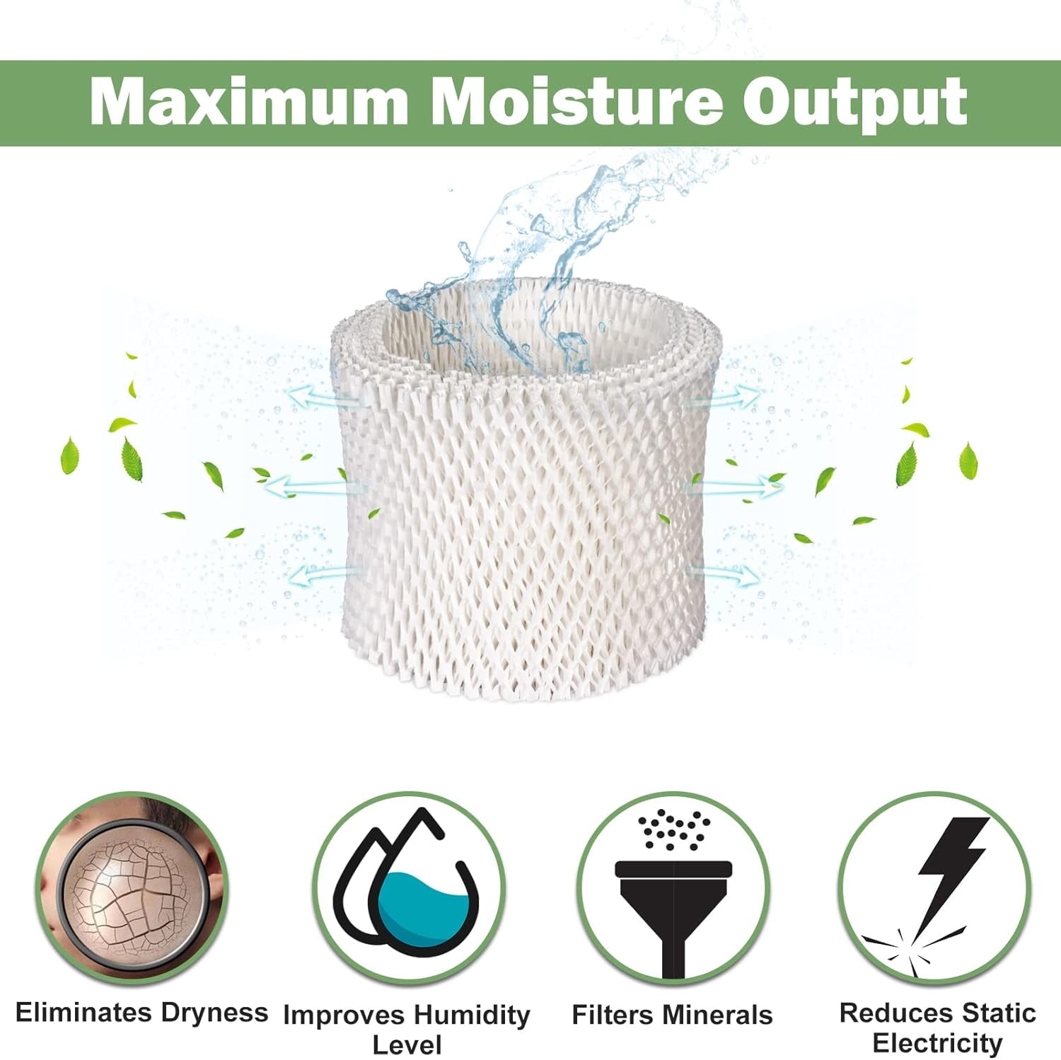 4-Pack Humidifier Filter A Replacement for Honeywell Humidifier HCM-350 Series, HCM710, HEV312W, Filter HAC-504