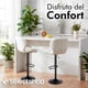 thumbnail image 4 of SELECTSHOP Set De 4 Bancos De Cocina Mostrador Barra Silla Taburete Comedor Respaldo Alto Altura Regulable y Función Giratoria 360° (4 Piezas Blanco), 4 of 9