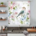 thumbnail image 5 of Peach Blossom Sheer Curtains 45 Inches Long, Nature Pink Blue Flower Spring Birds Light Filering Curtains, Breathable Simi Curtain Privacy Drapes for Kitchen Bathroom Small Window Treatment, 5 of 9