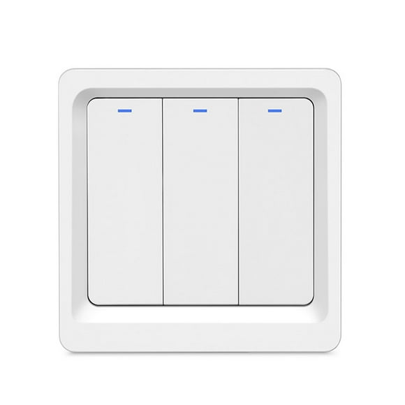 Toystoory Interruptor de botón, ligero, inalámbrico, Control de voz, tres bandas, interruptores de luz, dispositivo de iluminación para sala de Electrodomésticos Tipo de llave de tres vías Toystoory HA064951-01