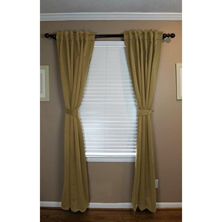 Blackout Curtain 2 Pack Set, Khaki Rod Pocket/Back Tab (52 ...