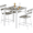 Gray, variant on MOOSENG 3 Piece Dining Table Set | 30" Brown Kitchen Table with 2 Upholstered Chairs | Wood Breakfast Nook Table&Chairs Set of 2 | for Dining&Living Room, Apartment
